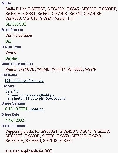 sis 7012 pci sound chip