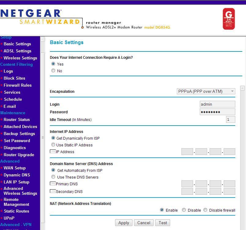 Netgear dg834g прошивка скачать